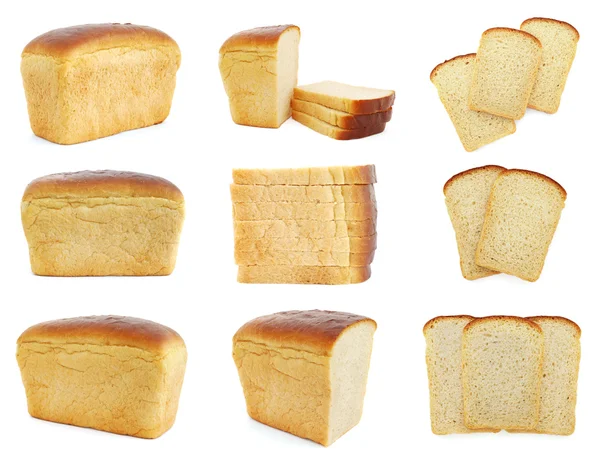 Chléb izolované na bílém pozadí — Stock fotografie