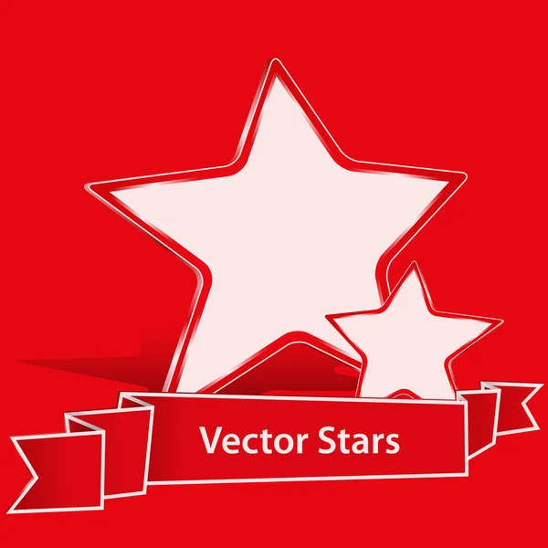 Red Vector Stars — Stock Vector