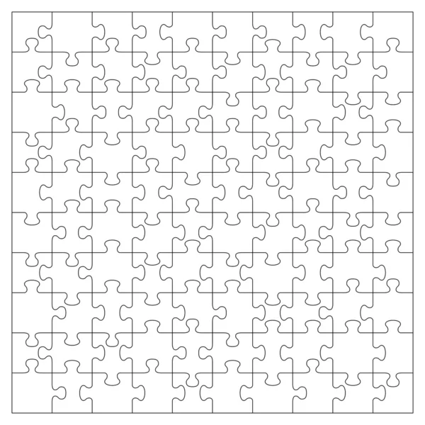 Puzzle avec 100 pièces — Image vectorielle