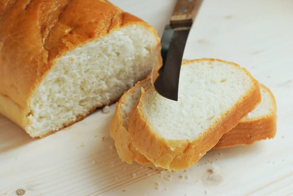 Ekmek dilimleri ile — Stok fotoğraf