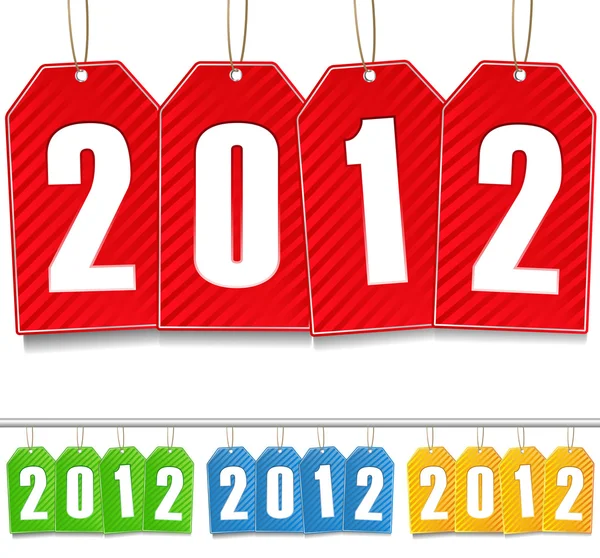Vector New Year Tags — Stock Vector