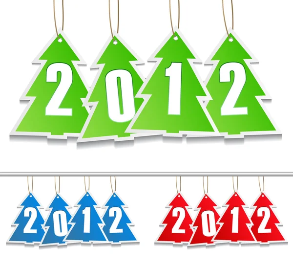 Vektör yeni yıl Etiketler — Stok Vektör