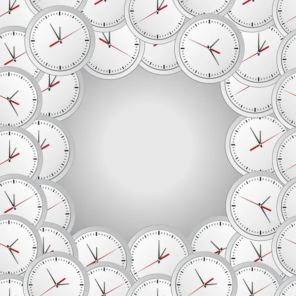 Fondo vectorial con relojes de pared — Vector de stock
