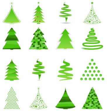 Asbtract Christmas Trees clipart