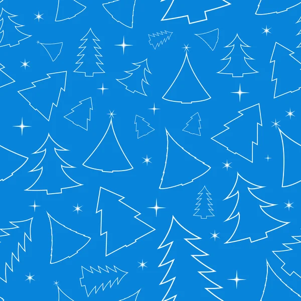 Fond sans couture avec des arbres de Noël — Image vectorielle