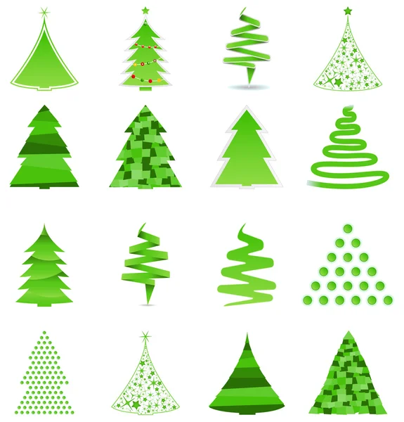 Asignar árboles de Navidad — Vector de stock