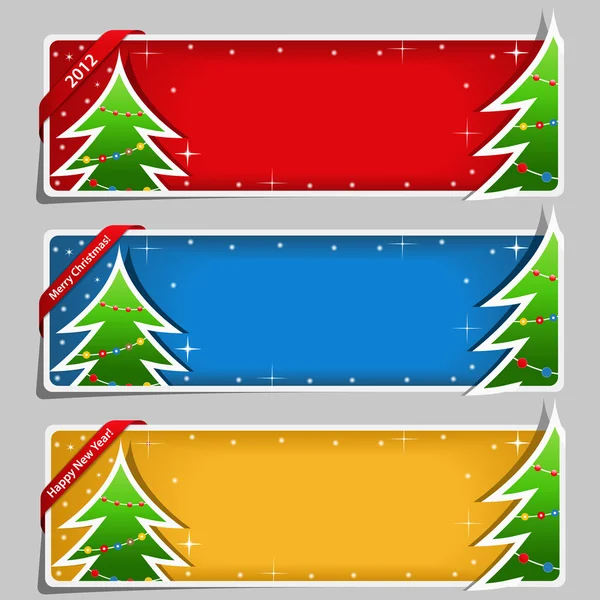 Bannières de Noël vectorielles — Image vectorielle