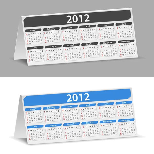 Calendrier de bureau 2012 — Image vectorielle