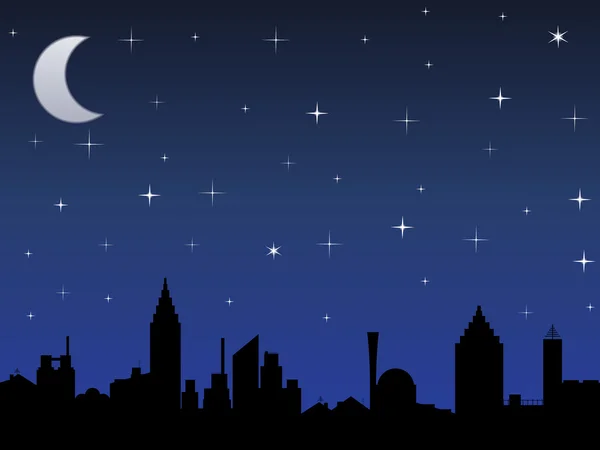 Night in the city — Stock Vector