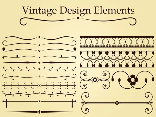 Elementos de design vintage — Vetor de Stock