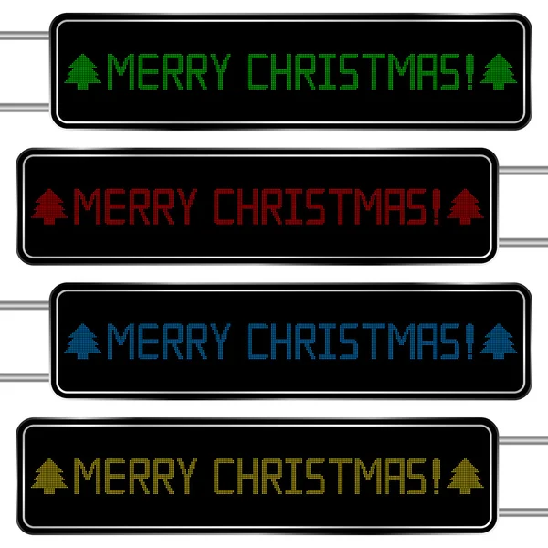 Digital display with merry Christmas text — Stock Vector