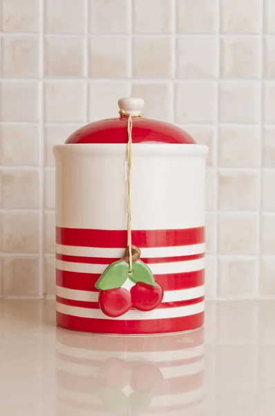 Stock image Cookie jar on the bench