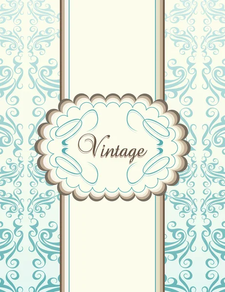 Menú vintage vector fondo con elementos azules — Vector de stock