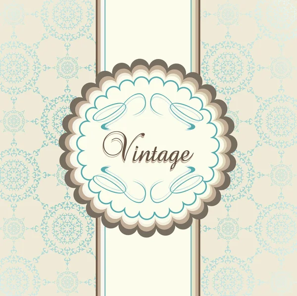 Vintage menu vector background with blue elements — Stock Vector