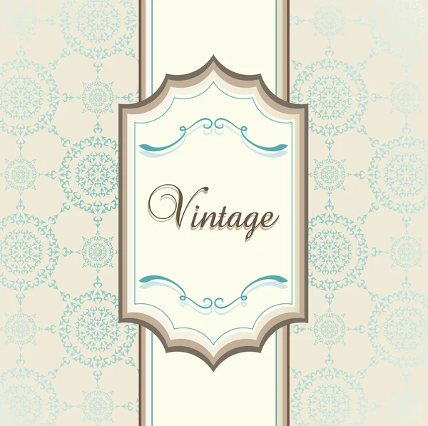 Vetor de menu vintage fundo com elementos azuis — Vetor de Stock