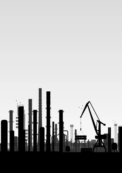 産業工場の風景の背景イラスト — ストックベクタ