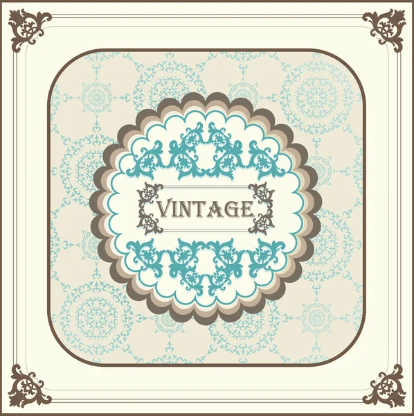 Vettore menu Vintage sfondo con elementi blu — Vettoriale Stock