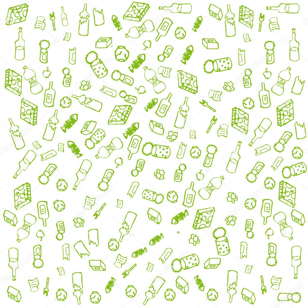 Recycle garbage concept vector background