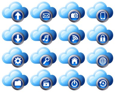 Cloud Computing icons clipart