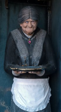 Old woman sculpture clipart