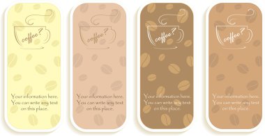 Handbills with the offer of coffee, vector illustration clipart