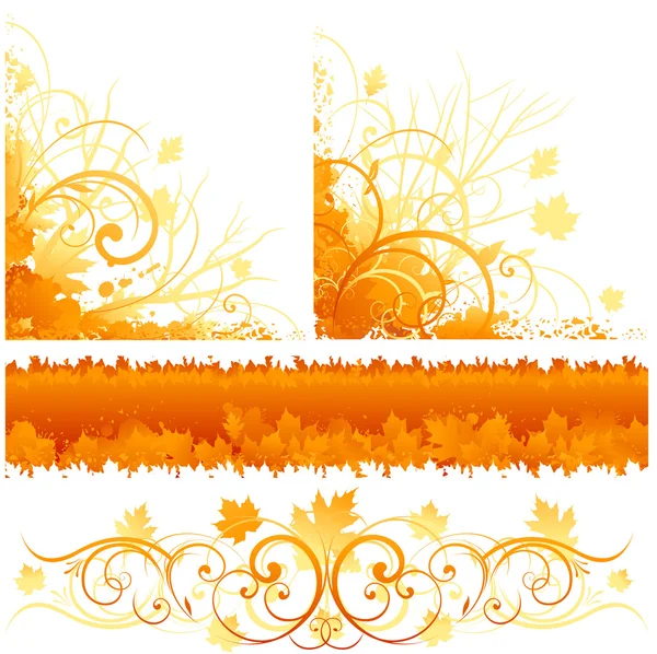 Podzimní dekorativní design — Stockový vektor