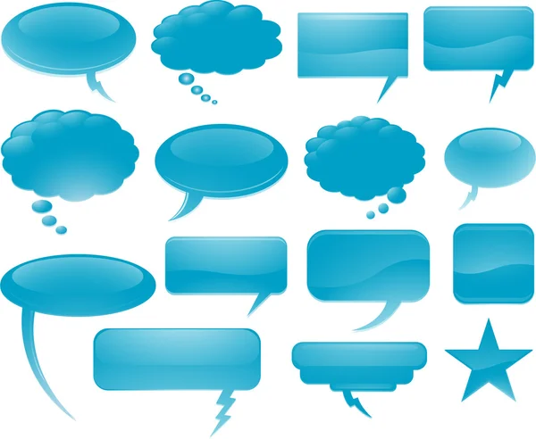 Falando bolha e elementos de comunicação — Vetor de Stock