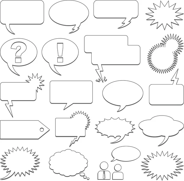Bulle parlante et éléments de communication — Image vectorielle