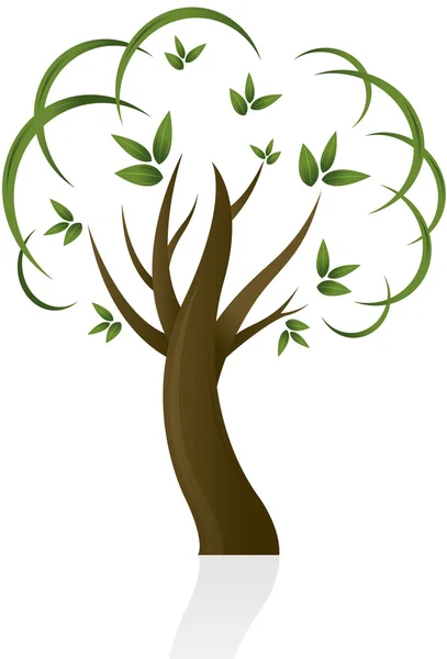 Desenho de árvore abstrata — Vetor de Stock