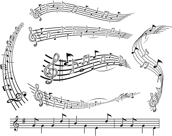 Diseño abstracto de la nota musical — Archivo Imágenes Vectoriales