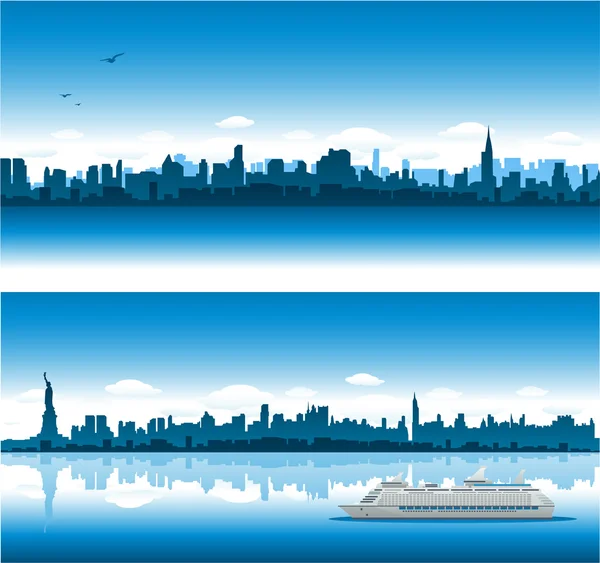 Skylines de ville — Image vectorielle