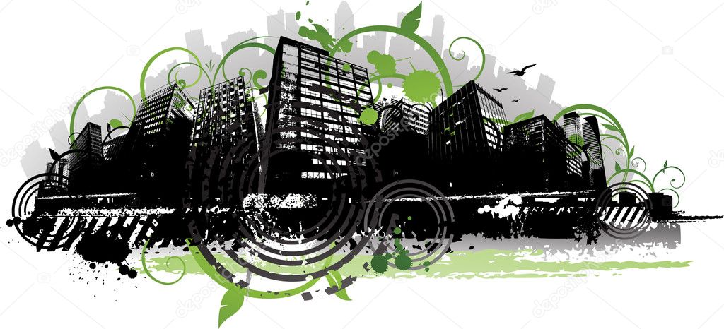 Abstract city design background