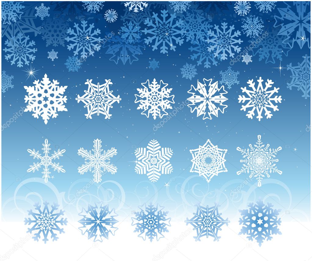 Snowflakes collection design