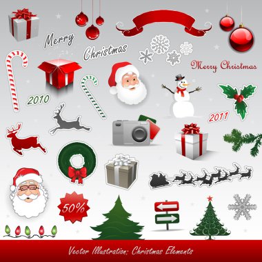 Christmas design elements clipart