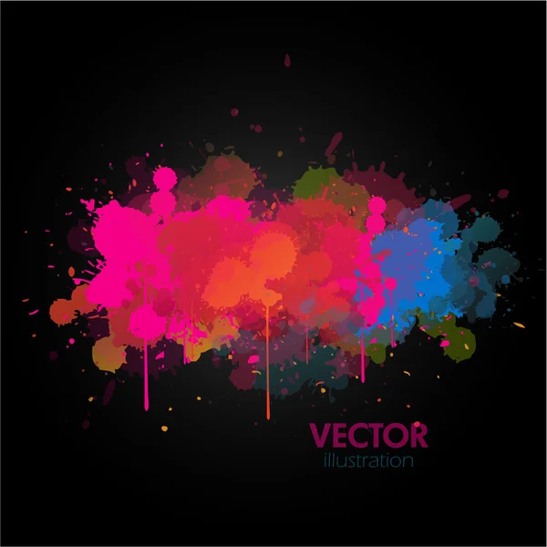 Coloridos salpicaduras de pintura de fondo — Vector de stock