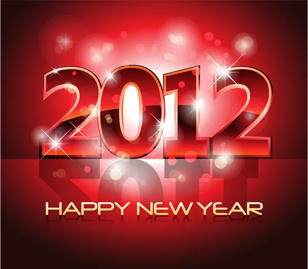 Véspera de Ano Novo 2012 fundo — Vetor de Stock