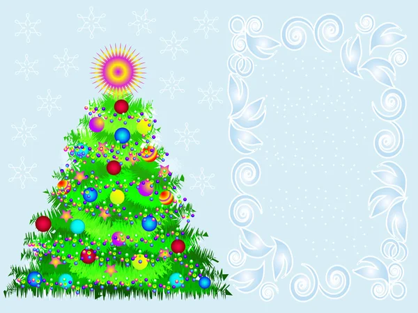 Illustration vectorielle un sapin de Noël — Image vectorielle