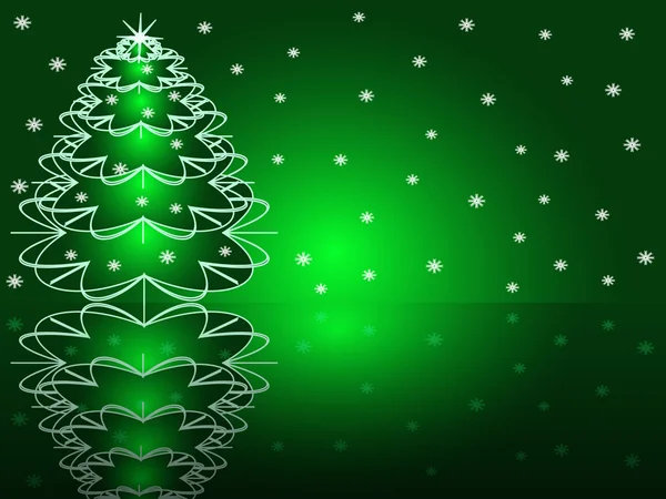 Vektor-Illustration: Weihnachten abstrakter Tannenbaum — Stockvektor