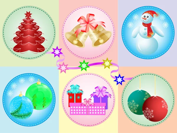 Illustration vectorielle : ensemble vectoriel de jouets de Noël — Image vectorielle