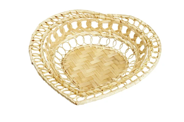 Heart shape cane basket — Stock Photo, Image