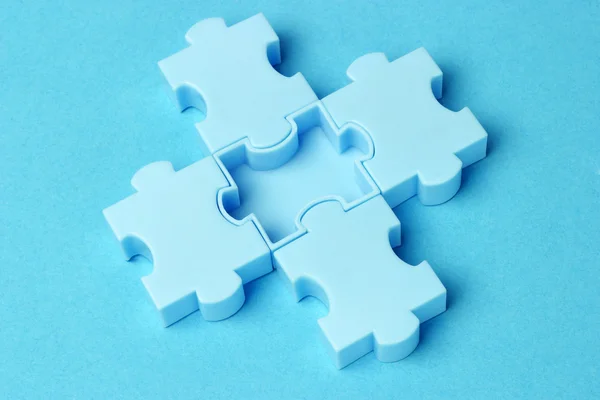Niebieski puzzle — Zdjęcie stockowe