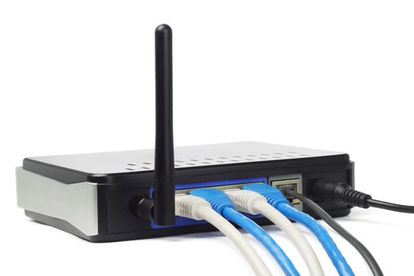 Router wireless e connettori — Foto Stock