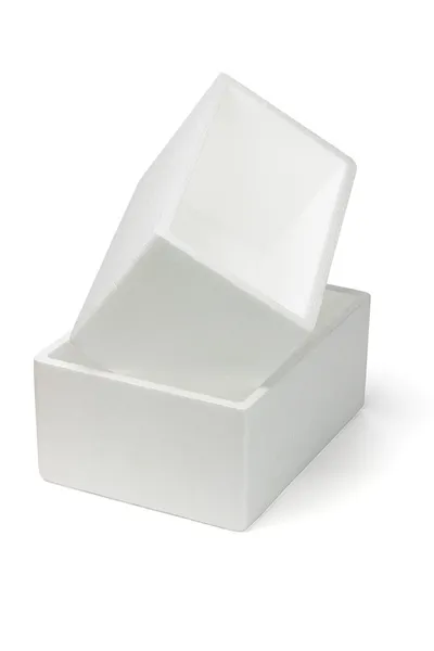 Dos cajas de espuma de poliestireno — Foto de Stock