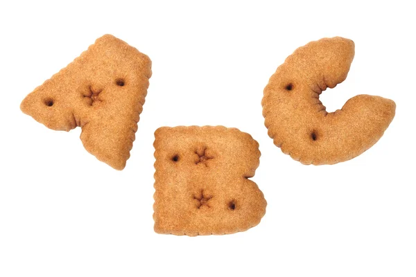 ABC alphabet chocolate cookies — Stok fotoğraf