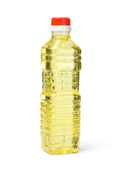 Пластиковая бутылка растительного масла — стоковое фото