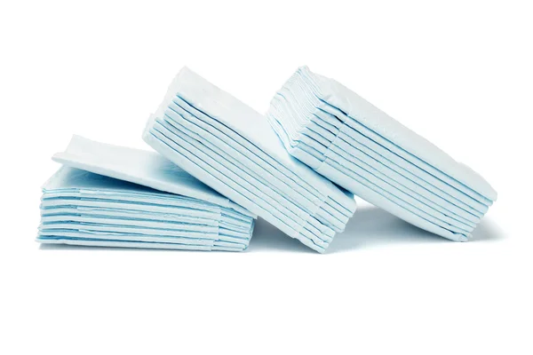 Papiers mouchoirs bleus pliés — Photo