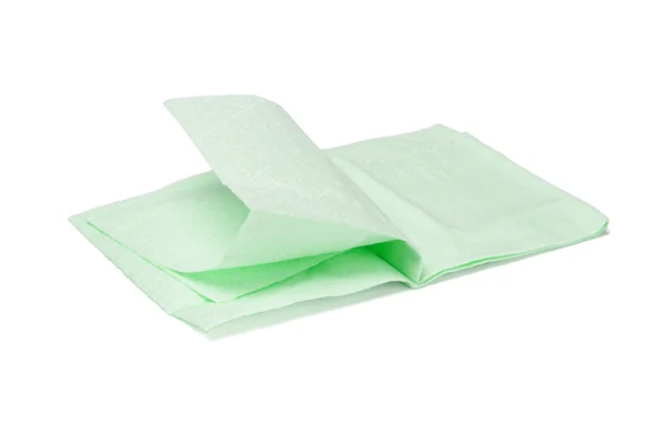 Green facial tissue paper — Stok fotoğraf
