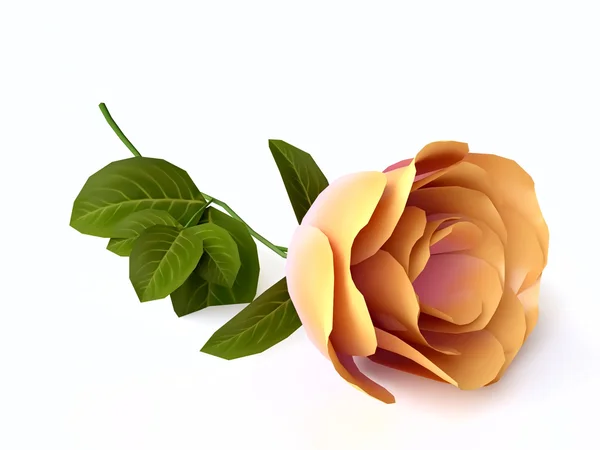 Belle rose en 3D — Photo