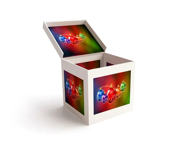 Noel hediye kutusu 3D — Stok fotoğraf