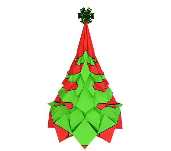 Handmade Paper Christmas Tree — Stock Photo, Image
